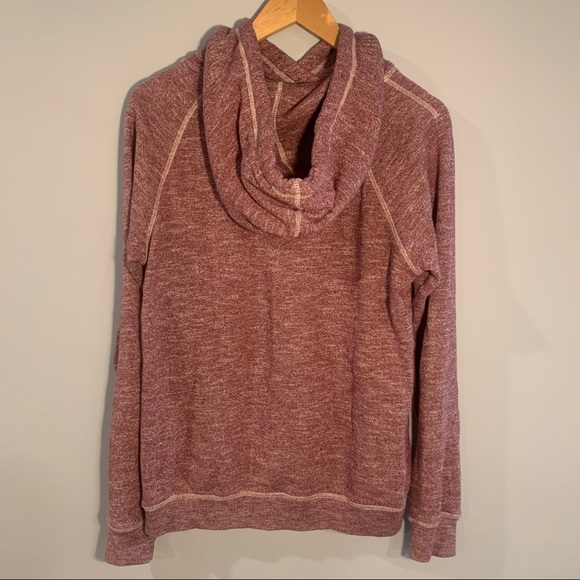 Garage Burgundy Heathered Hoodie - Picture 2 of 4